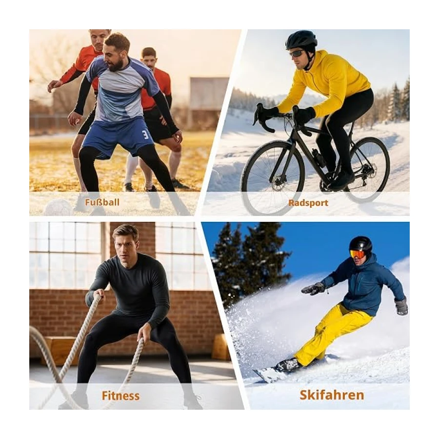 Thermo Unterhose Herren Lange Leggings Thermounterwäsche Thermounterhose
