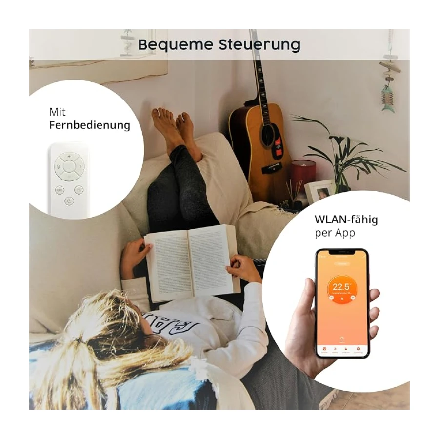 Könighaus Smart Dual-Infrarotheizung V2 450 W - Weiß
