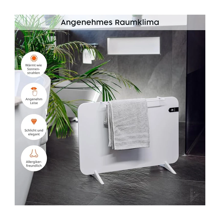 Könighaus Smart Dual-Infrarotheizung V2 450 W - Weiß