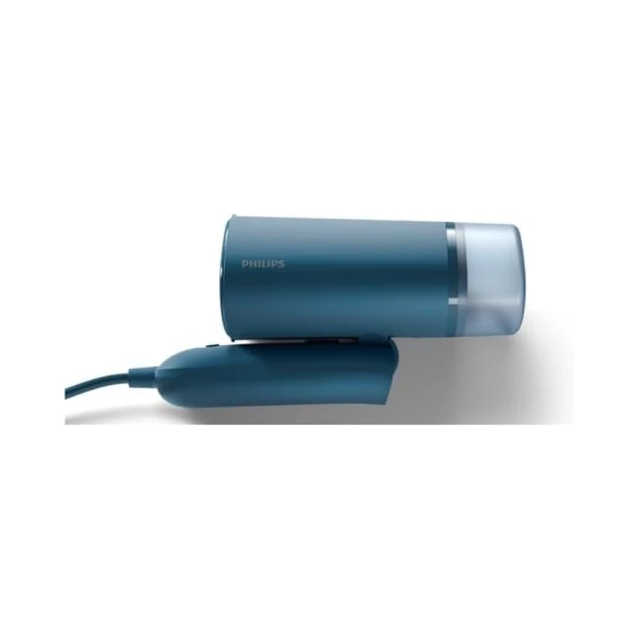 Philips Serie 3000 Plancha vertical - Vaporizador - 1000 W, 20 g/min de vapor, Depósito de agua de 100 ml extraíble, Placa de plástico, Diseño compacto y plegable ideal para viajar, Azul (STH3000/20)