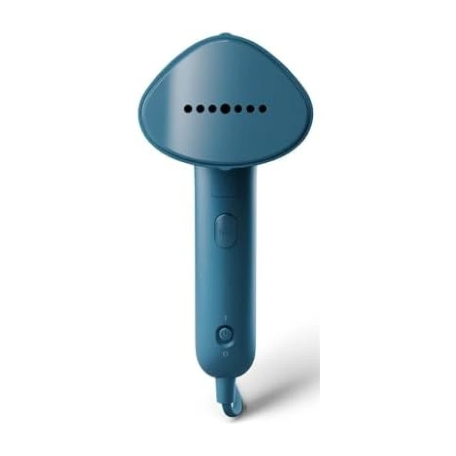 Philips Serie 3000 Plancha vertical - Vaporizador - 1000 W, 20 g/min de vapor, Depósito de agua de 100 ml extraíble, Placa de plástico, Diseño compacto y plegable ideal para viajar, Azul (STH3000/20)