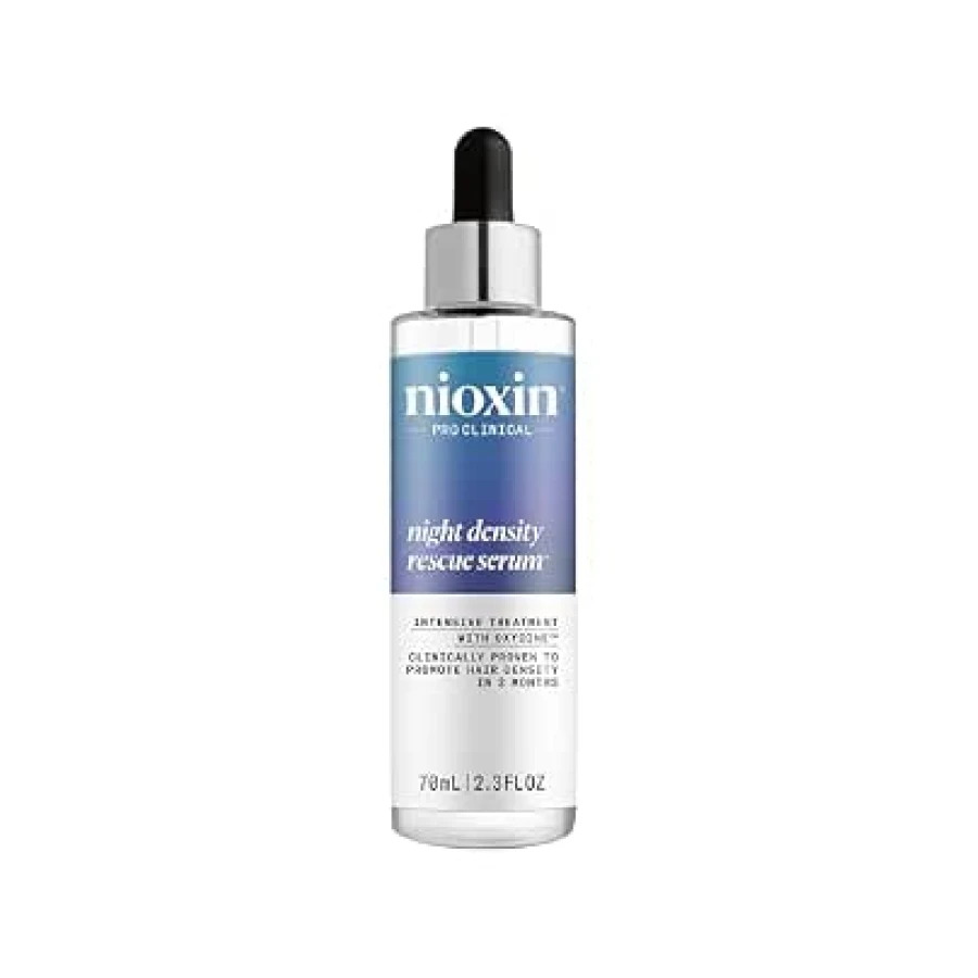 NIOXIN Sérum Night Density Rescue - Sérum de Noche para Espesar el Cabello, Crecimiento del Cabello Mujer y Hombre - Con Jengibre y Cafeína (70ml)