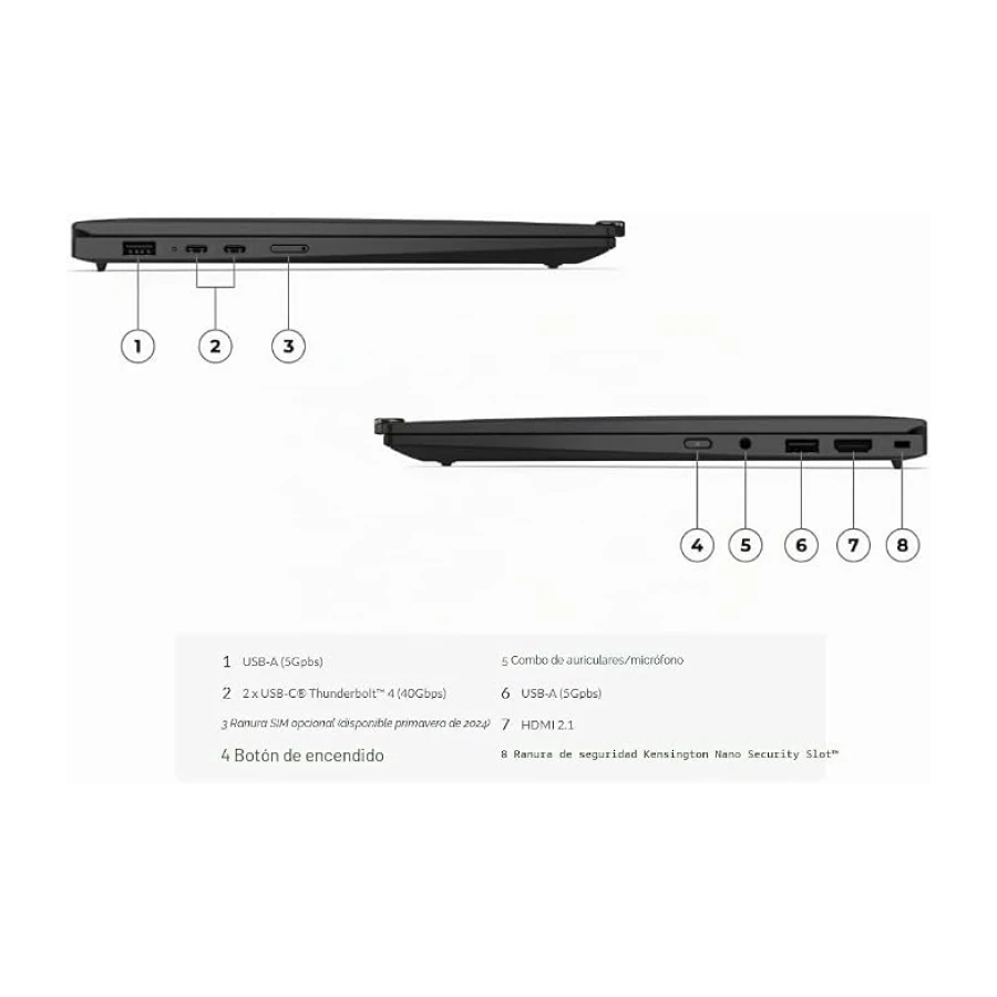 Lenovo Laptop ThinkPad X1 Carbon Gen 12 con procesador Intel Ultra 7 155U, pantalla WUXGA 100% sRGB de 14 pulgadas, 32 GB 6400 MHz RAM, SSD de rendimiento Gen4 de 512 GB, cámara RGB FHD+ IR+ y Windows