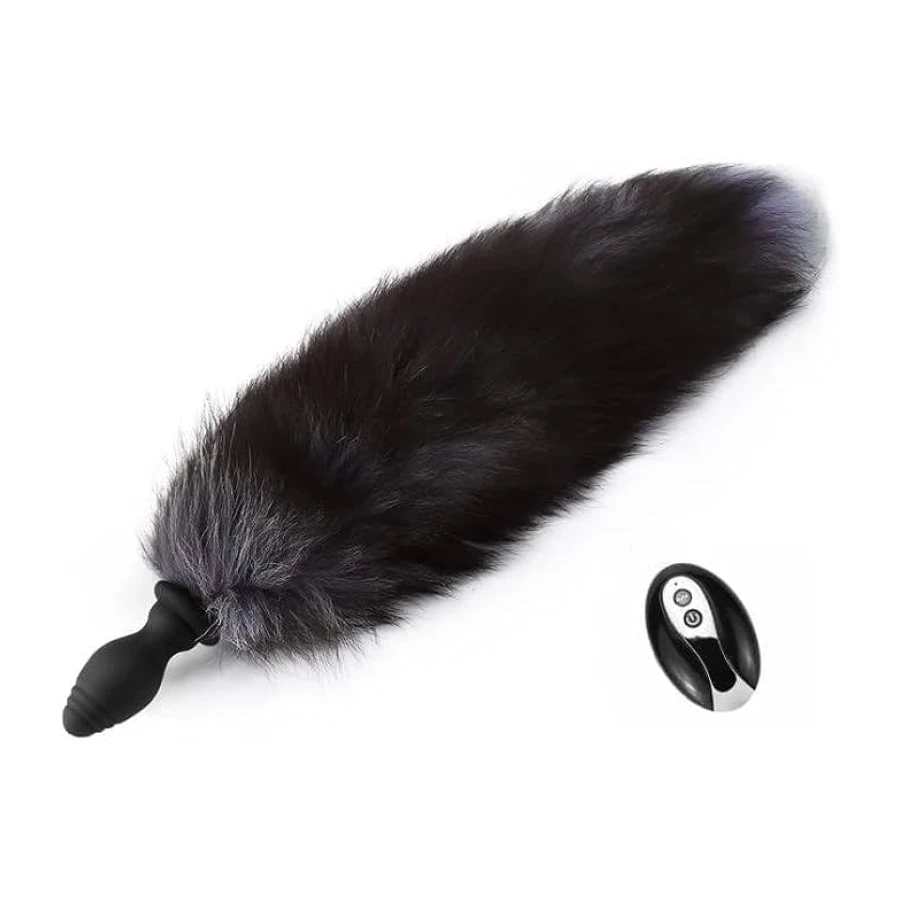Plug Anal Juguetes Sexuales, Butt Plug Anales con Cola de Zorro, Dildo Anal Vibrador Consoladores.. para Mujer Hombre con Vibración, Vibradorador Mujer Juguetes Eróticos para Pareja
