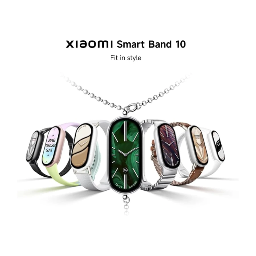 Xiaomi Smartband 10, Pantalla AMOLED de 1,72”, Carga rápida, 150+ Modos Deportivos, Monitorización de Salud y sueño, HyperOS 2.0, Impermeable 5ATM, Brújula
