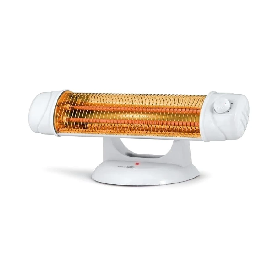 Orbegozo BP 5003, Estufa de Cuarzo, 1200 W, pantalla orientable, emisión instantanea de calor, control rotatorio, 2 niveles calor, color blanco
