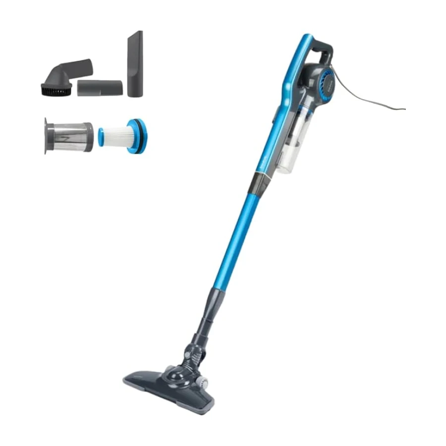 Black+Decker- Aspiradora Escoba Vertical 2 en 1, 600W, HEPA, Sin Bolsa