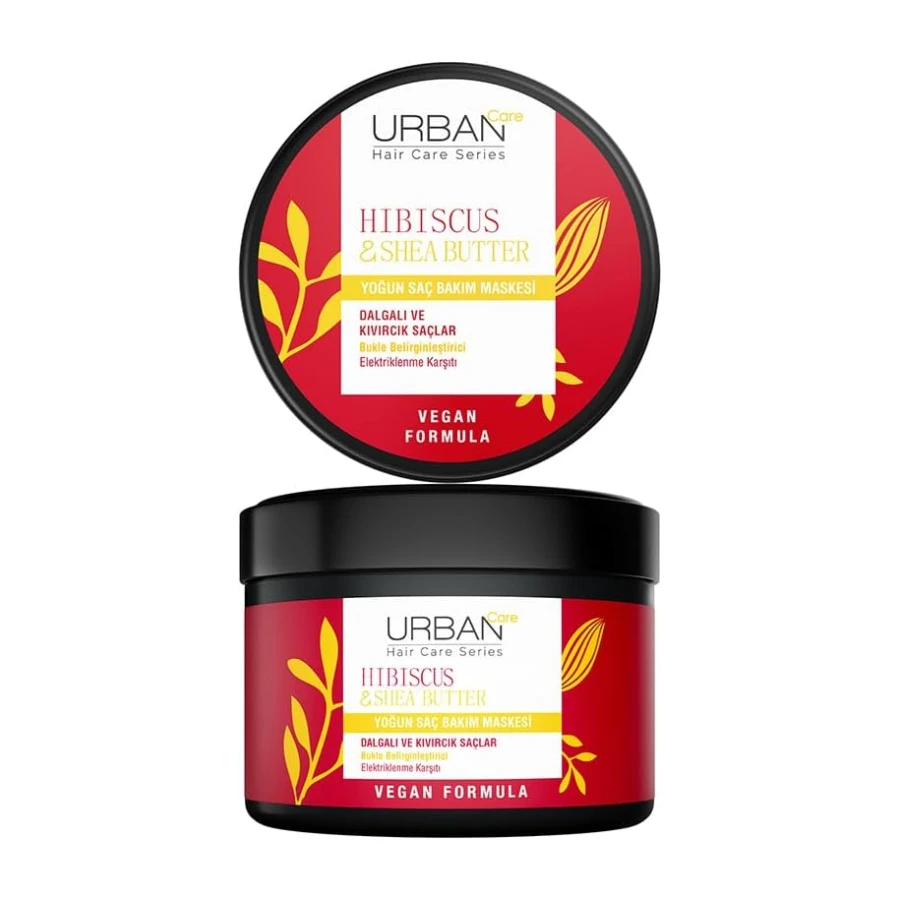 URBAN Care Twisted Curls Hibiscus & Shea Butter Kıvırcık ve Dalgalı Saçlara Özel Yoğun Saç Bakım Maskesi 230 ml- Vegan