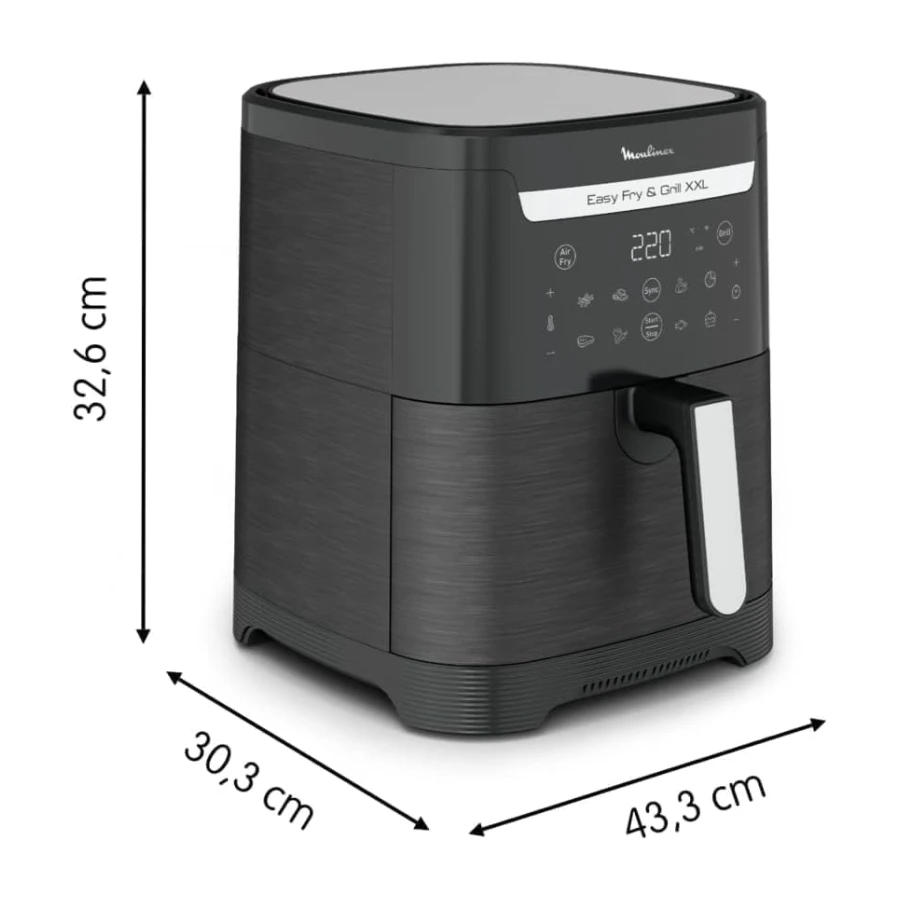 Moulinex Easy Fry & Grill XXL, Freidora de aire, Capacidad 6,5 L, 8 Programas Automáticos EZ801810ES