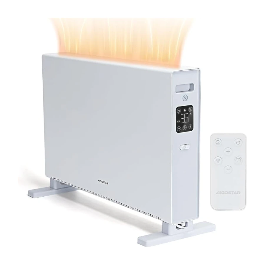 Aigostar Convector Eléctrico, 2000W, Silencioso, Mando a Distancia