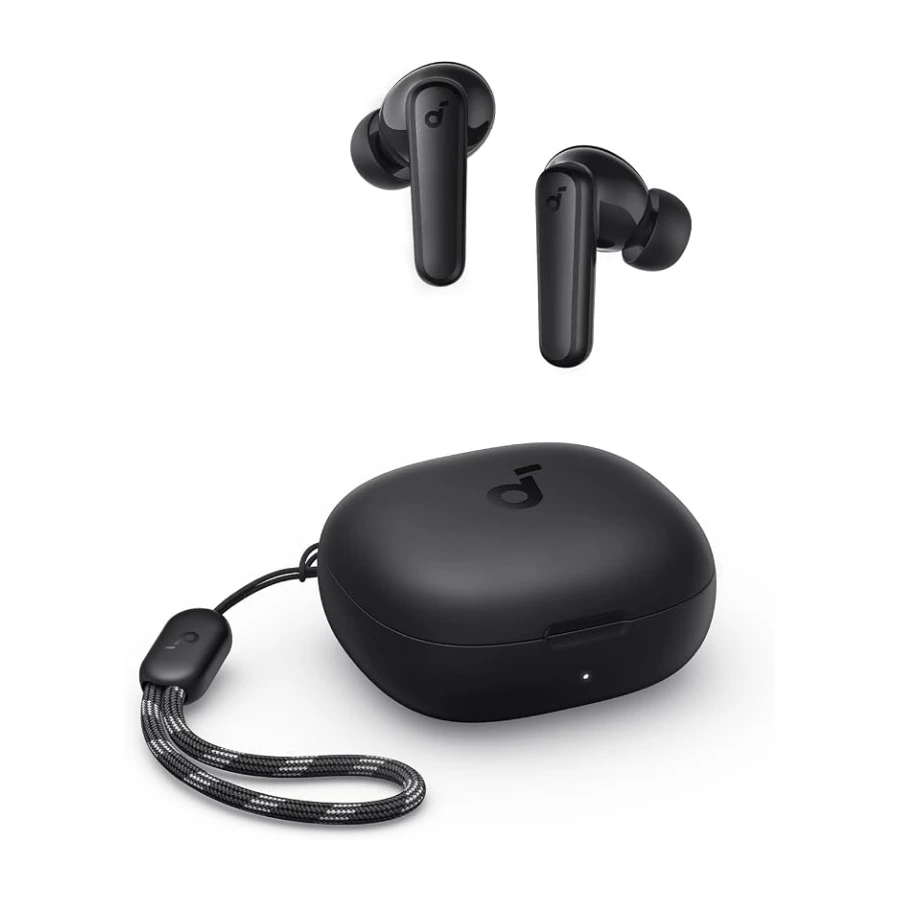 Soundcore P20i by Anker Auriculares inalámbricos Bluetooth, Big Bass | Diafragmas de 10 mm, Bluetooth 5.3, 30 h, IPX5, 2 micros con IA y EQ personalizado