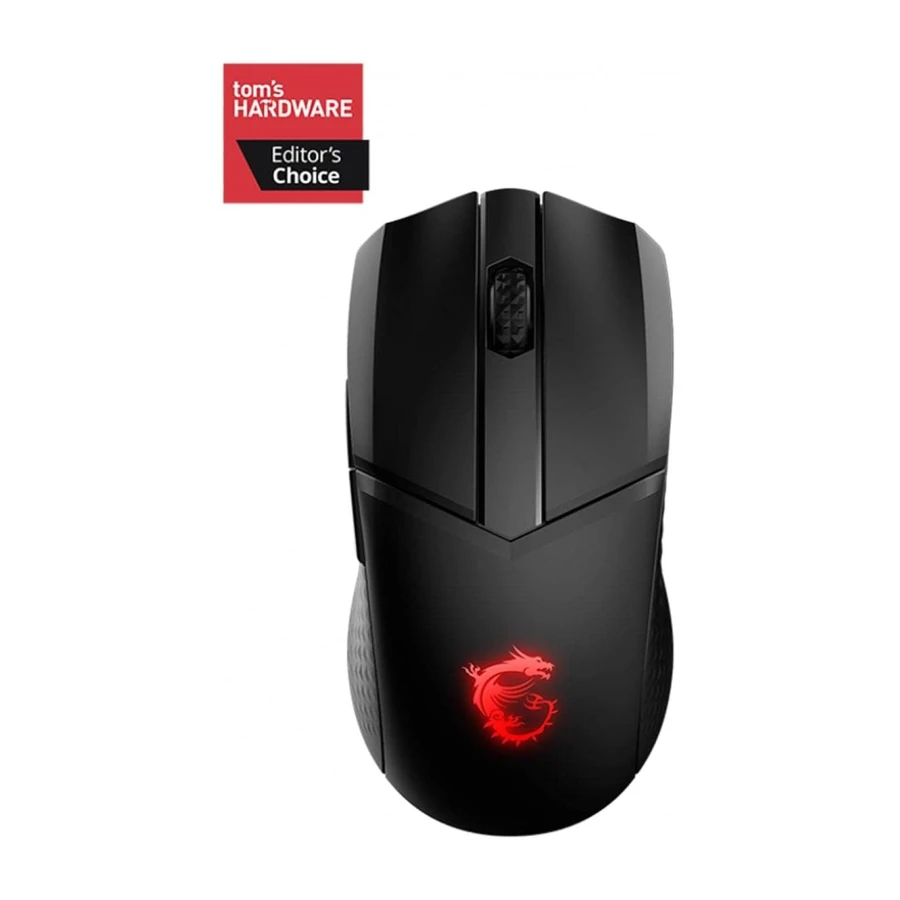 MSI Clutch GM41 - Ratón inalámbrico Ligero para Juegos y Base de Carga, 20.000 dpi, interruptores Omron de 60 m, batería de Carga rápida de 80 Horas, luz mística RGB, 6 Botones programables, PC/Mac