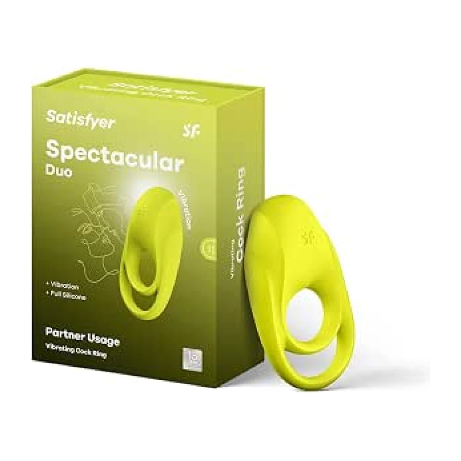 Satisfyer Spectacular Duo cock ring & testicle ring | Impermeable (IPX7)