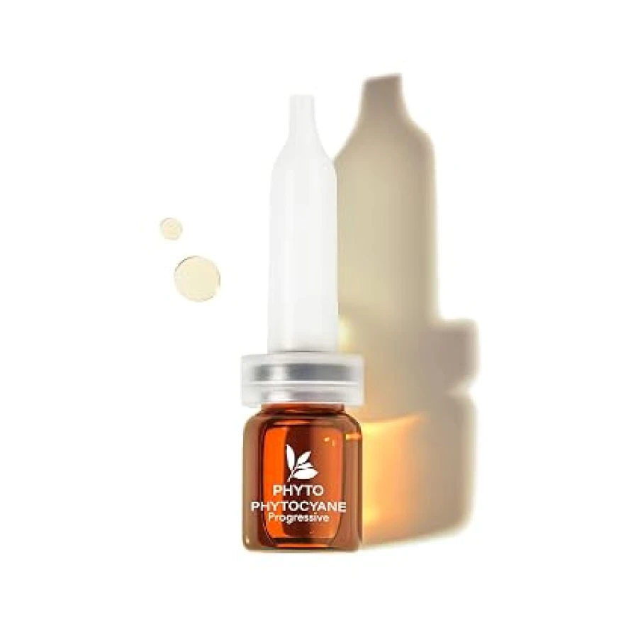 Phyto Paris - Phytocyane - Tratamiento Anticaída Progresiva Mujer 12 x 5ml - Maca Bio Patentada - Hidrolizado de Lupino - 85% Caída Frenada - Sin Aclarado