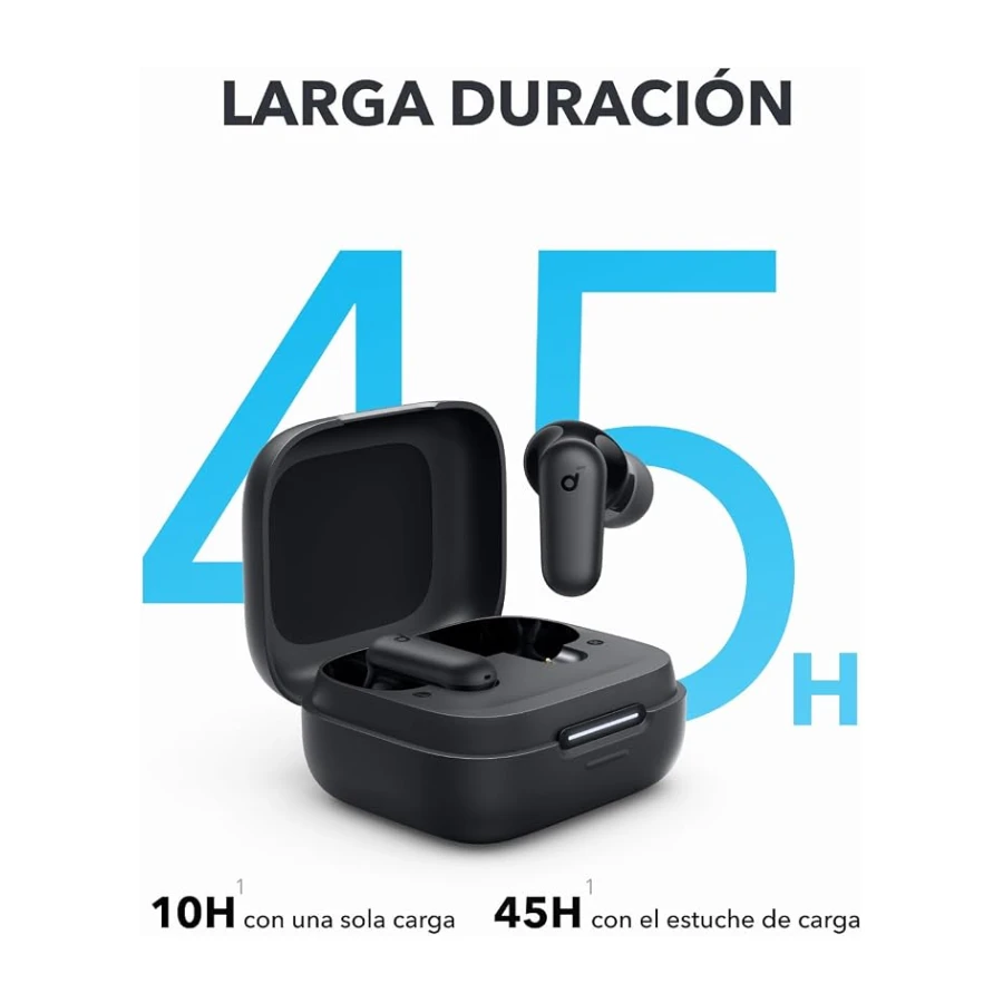 Soundcore P30i Auriculares Bluetooth con cancelación de Ruido, 45h | Graves potentes, Estuche 2 en 1 y Soporte para el Móvil, IP54
