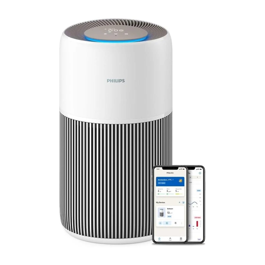 Philips 2200 Purificador de Aire HEPA, 104m², Ultrasilencioso 13dB*, Blanco