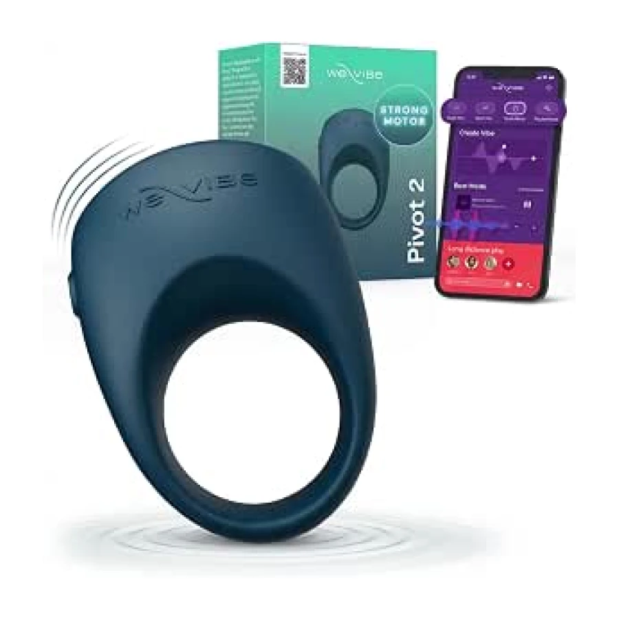 We-Vibe Pivot 2 Anillo Vibrador para Pene y Clítoris App Impermeable | Impermeable, control por app, silencioso, motor potente, diseño discreto, uso cómodo, formato práctico