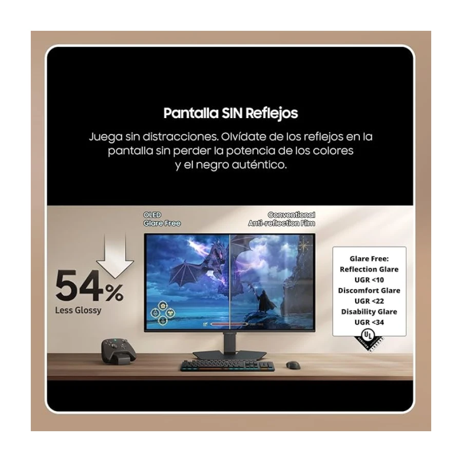Samsung LS27FG502SUXEN - Monitor Gaming Odyssey OLED G5 de 27" Negro, Versión 2025