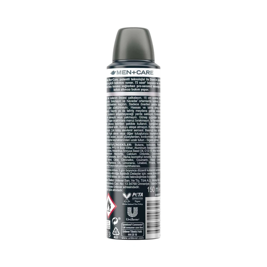 Dove Men Care Clean Comfort Sprey Deodorant 150 Ml