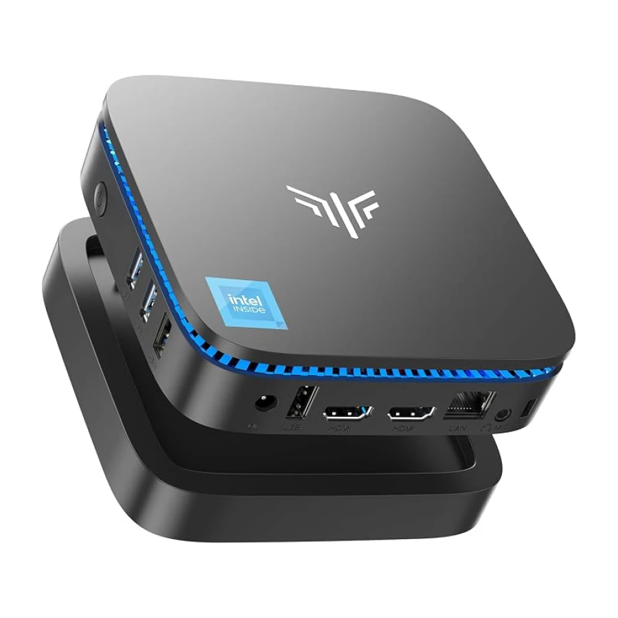 ACEMAGICIAN AK1PLUS Mini PC, Intel N5030(3,1 GHz) 12GB LPDDR4 256GB SSD | Mini Ordenadores Doble Pantalla 4K@60Hz (2×HDMI 2.0), WiFi 5, BT 4.2, LAN – para Oficina y Hogar