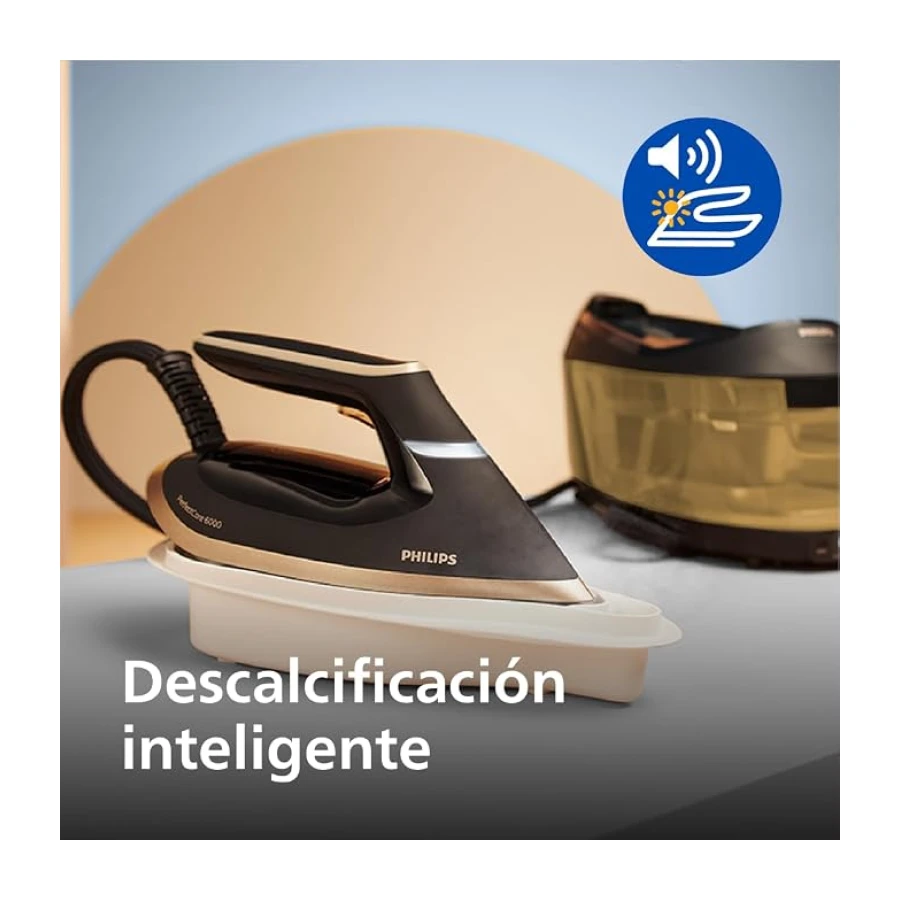 Philips 6000 Centro de Planchado OptimalTEMP, 8 bares, 1,8L, Negro