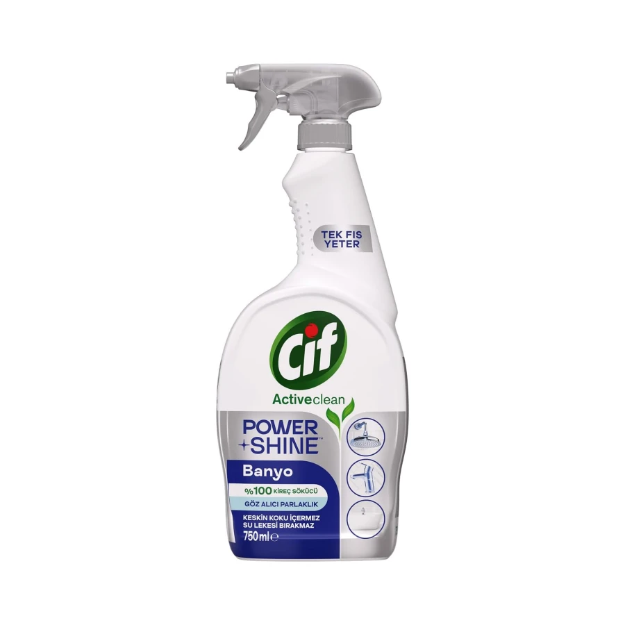 Cif Power & Shine Sprey Banyo İçin Temizleyici ve Kireç Çözücü 750 ml