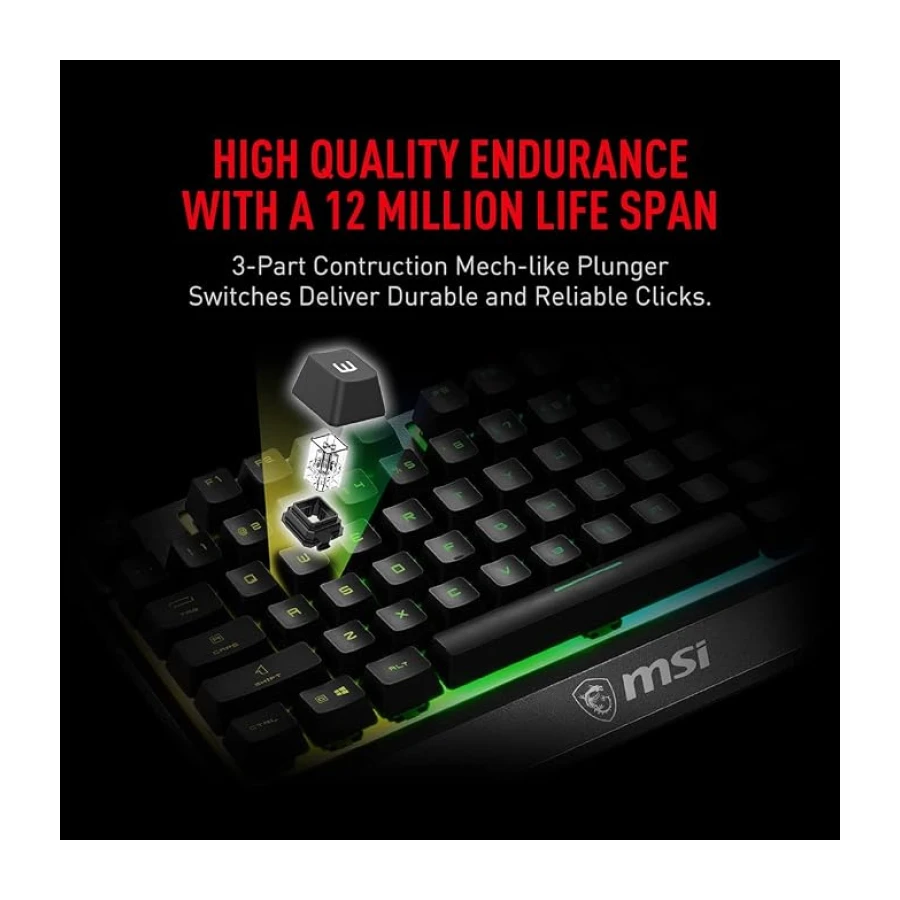 MSI Vigor GK30 RGB Mechanical Gaming Keyboard - Diseño del Reino Unido