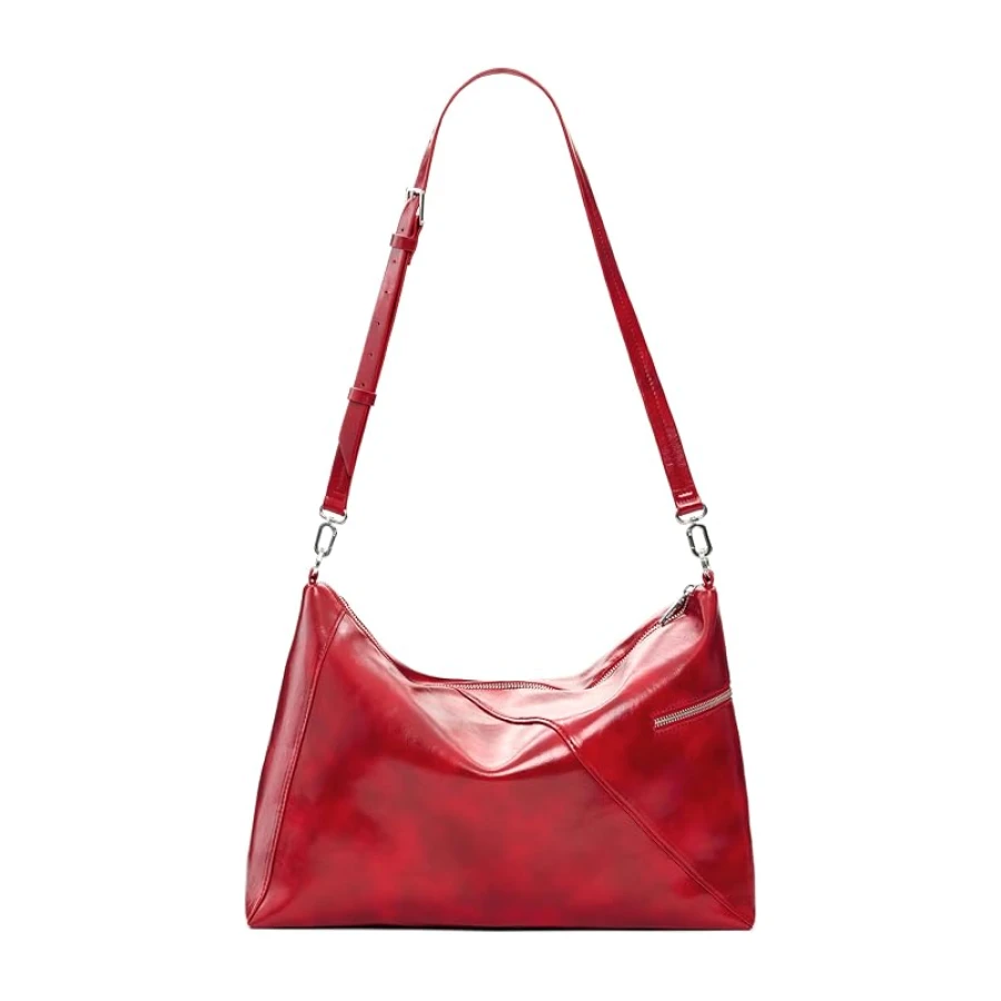 Desigual bolso de hombro bolso bandolera Half Logo Leiria Shoulder Bag Carmine rojo