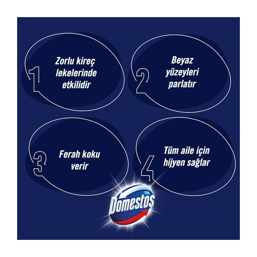Domestos Tuvalet Temizleyici Renk Değiştiren Tuvalet Uzmanı Kireç Çözücü 750 ml 1 Adet