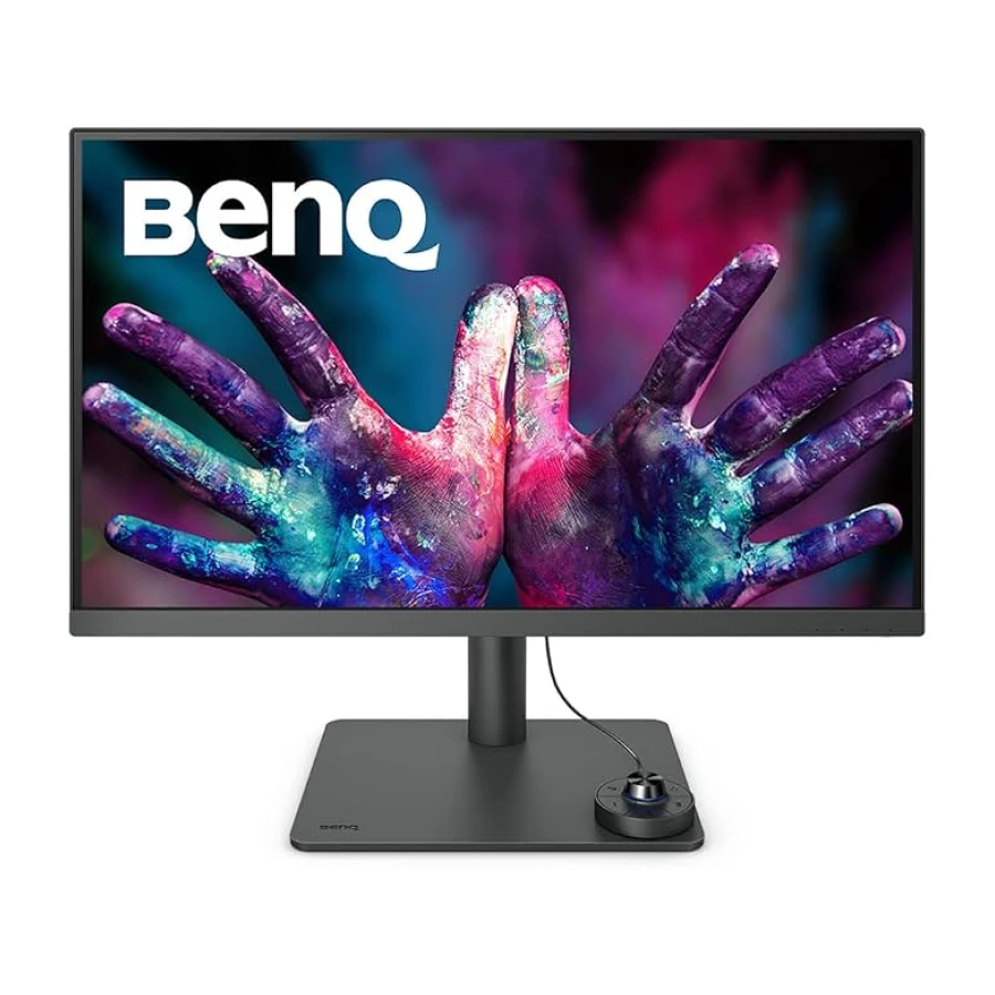 BenQ PD2705U Monitor de diseño (tecnología AQCOLOR, 27 pulgadas, 4K UHD, IPS, color panorámico P3, carga USB-C, DP / HDMI, KVM, altura ajustable) Compatible con MacBook