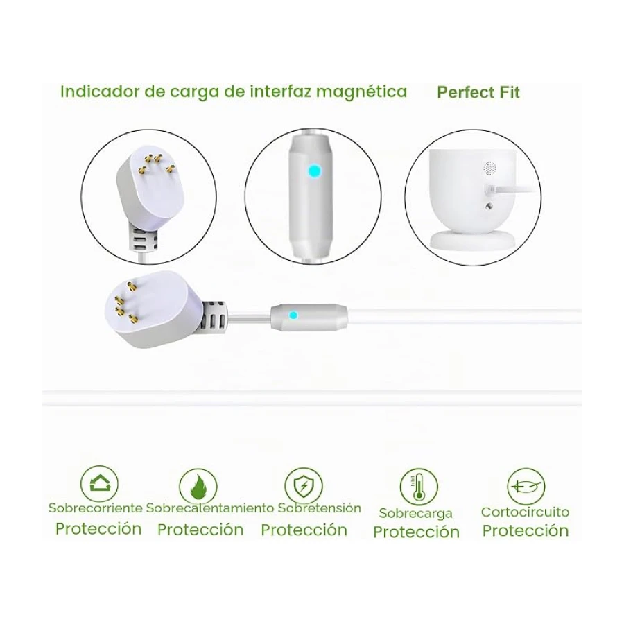 1 paquete, panel solar de 6 W con luz de respiración de alerta de carga, compatible con cámara Google Nest para exteriores e interiores y segunda generación (versión de batería), fácil instalación