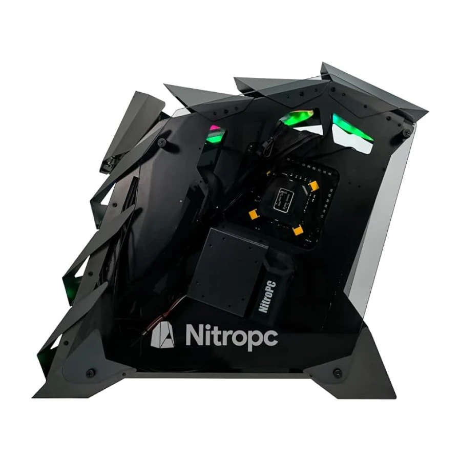 NitroPC - Pack Elite | PC Gaming Completo (AMD Ryzen 7 9800X3D 4.7/5.2GHz, RTX 5080 16GB, RAM 32GB RGB, M2 2TB, W11 Pro | WiFi, Monitor Curvo 27", Teclado, ratón, Cascos)