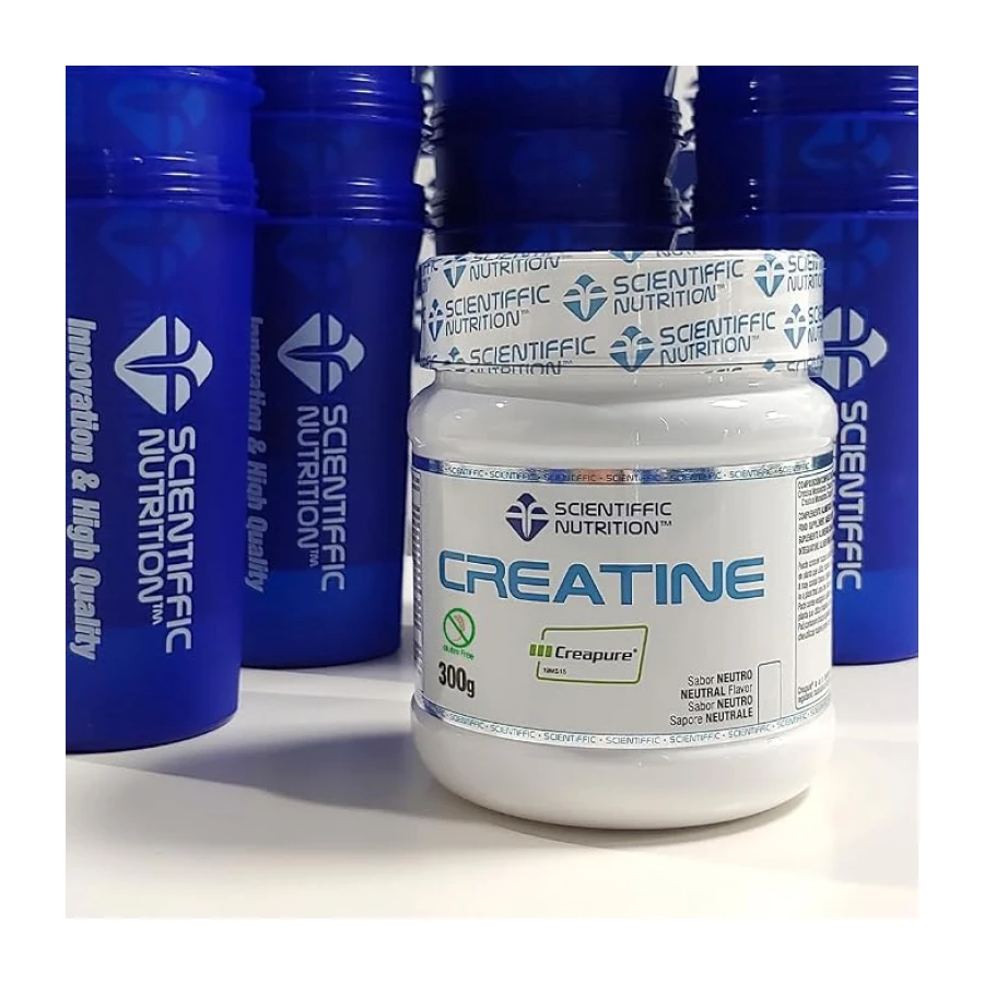 Scientiffic Nutrition - Creatine 100% Creapure, Creatina Monohidratada en Polvo para el Pre Entreno, Aumentar Masa Muscular y Resistencia, Gran Solubilidad - 300g
