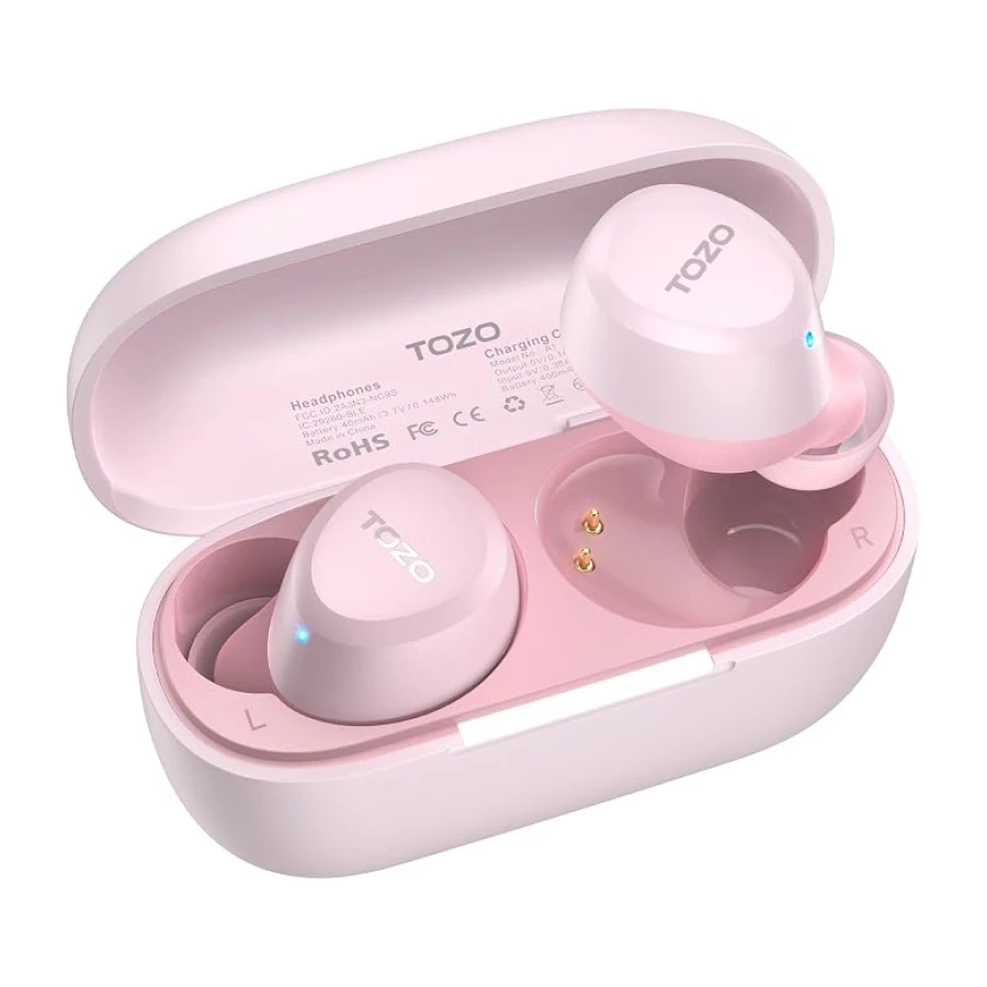 TOZO A1 Auriculares Inalámbricos Bluetooth, Ideales para oídos pequeños | ORIGX Acústico, 3.7g Ultraligeros, Estuche Portátil, 32H Reproducción, 32 EQs en App, Sonido Estéreo para Deporte y Viaje · Selección 2