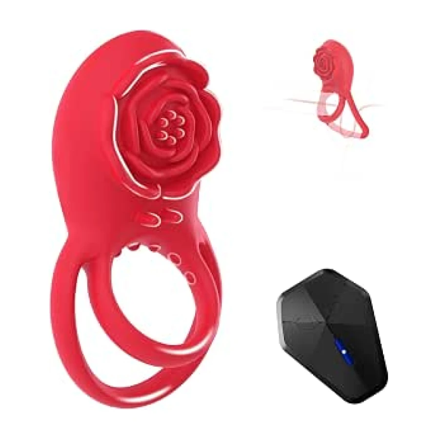 Juguetes Eróticos Para Pareja Sexuales Anillo Vibradorador Pene Clítoris Vibrador Juguetes Sexuales Pareja 8 Modos Anillo Vibrador Juguetes Sexuales Hombre Sex Toys Pene Masculino Ereccion (Negro)