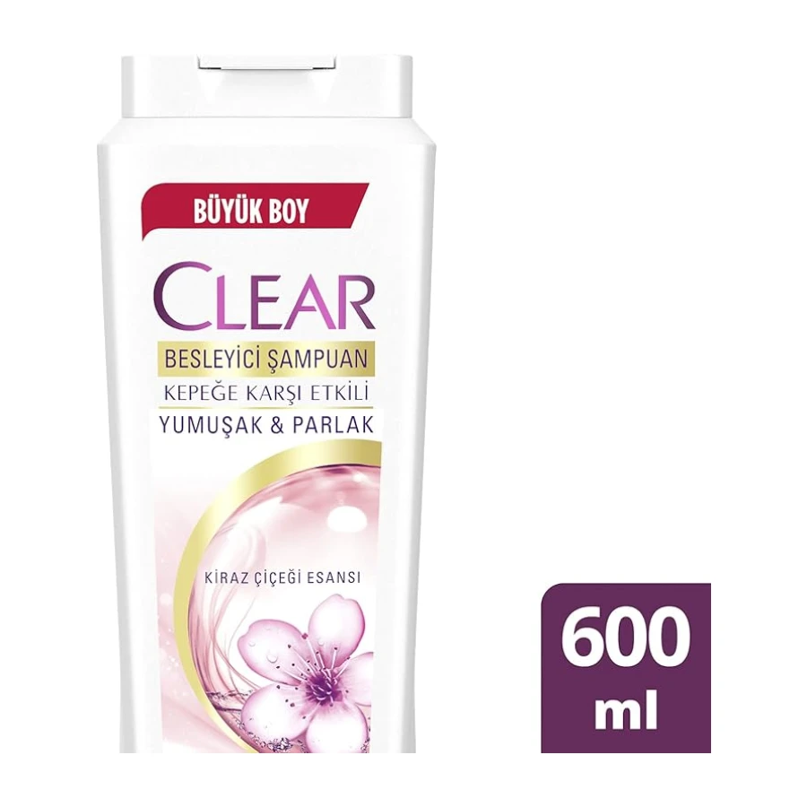 Clear Besleyici Şampuan Kepeğe Karşı Etkili Yumuşak ve Parlak Saçlar 600 ml