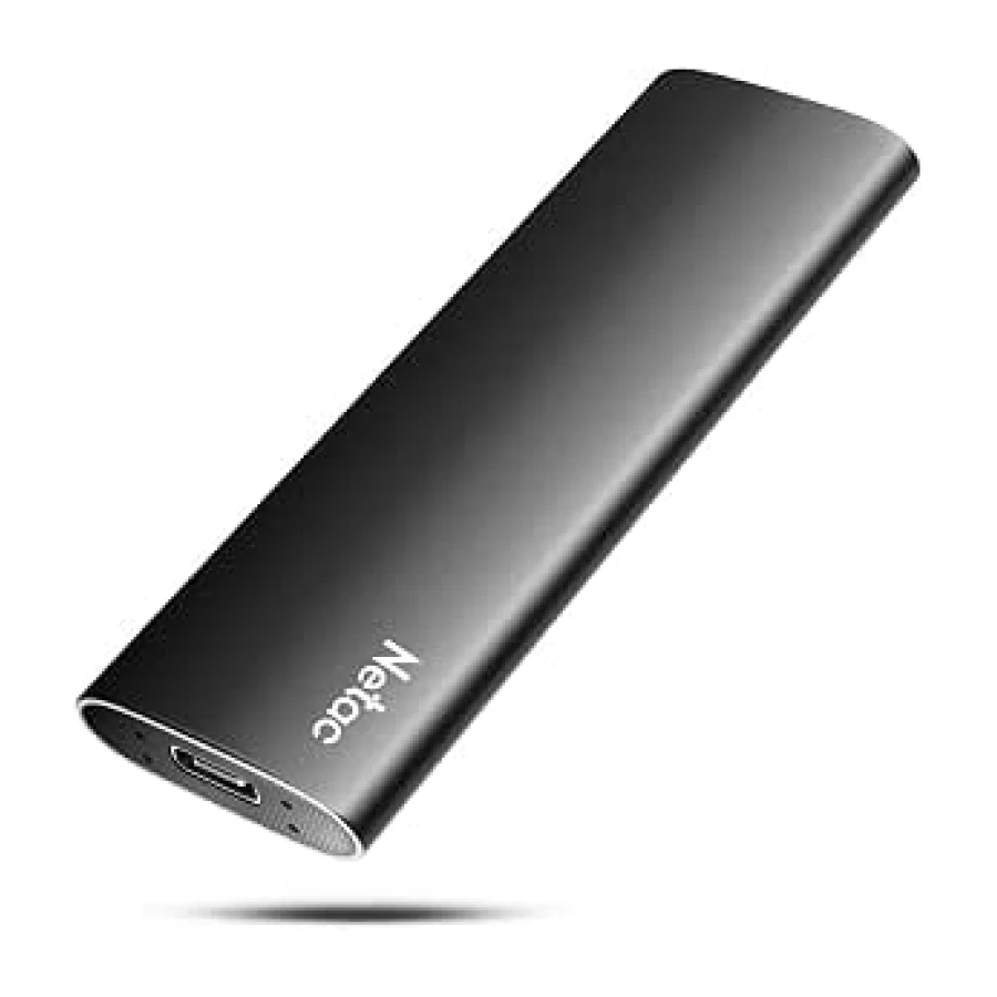 Netac 2TB Portátil SSD Disco Duro Externo USB 3.2 Portátil de Estado Sólido Gen 2 Tipo-C Negro