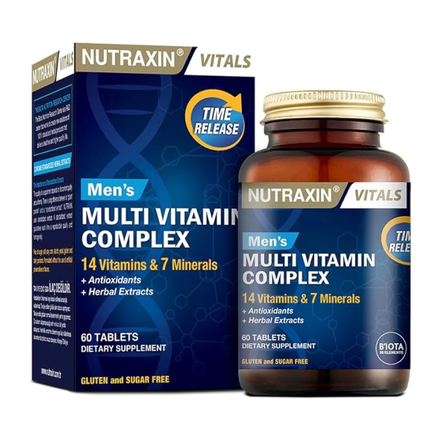 Nutraxin Men's Multi Vitamin Complex 60 Tablet Takviye Edici Gıda
