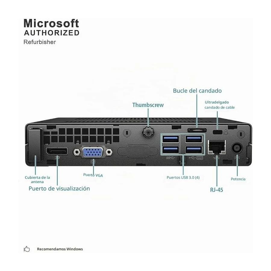 HP EliteDesk 800 G2 Mini PC de Escritorio, Intel Core i5-6500T, 8 GB de RAM, SSD de 256 GB, sin Teclado ni ratón, Wi-Fi, Bluetooth, Windows 11 Pro (Reacondicionado)