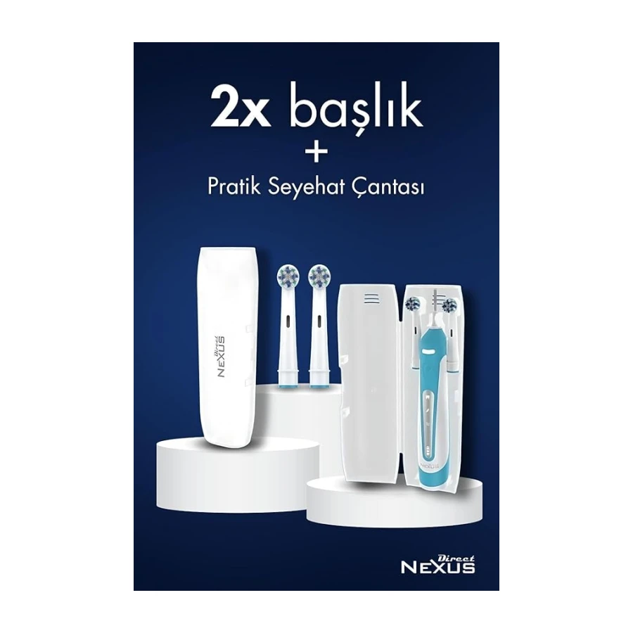 Direct Nexus Pro Elektrikli Şarj Edilebilir Diş Fırçası 3 farklı çalışma modu