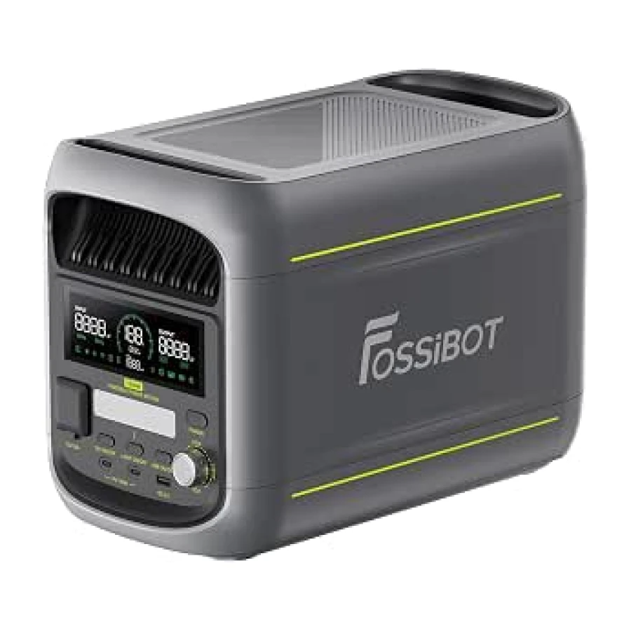 FOSSiBOT F1800 Estación de Energía Portátil 1800W, Generador Solar batería LiFePO4 1024Wh, Modo ECO, Puerto Tipo-C 100W, carga rápida 0-80% en 45min, control por App para caravana, camping y hogar