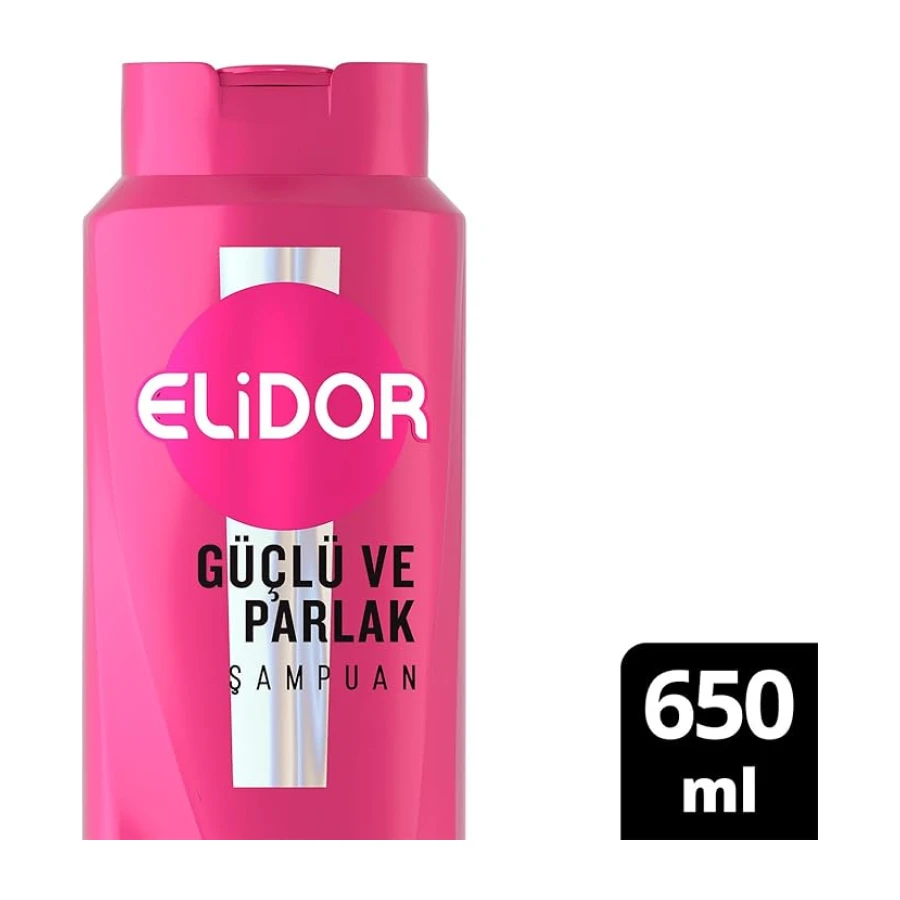 Elidor Saç Bakım Şampuanı, Güçlü ve Parlak, 650 ml