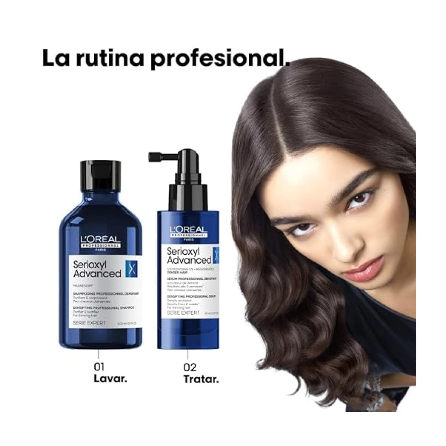L’Oréal Professionnel Activador de Densidad Enriquecido con Activos Dermatológicos para Cabello Fino y con Poca Densidad, Serioxyl Advanced, 90 ml