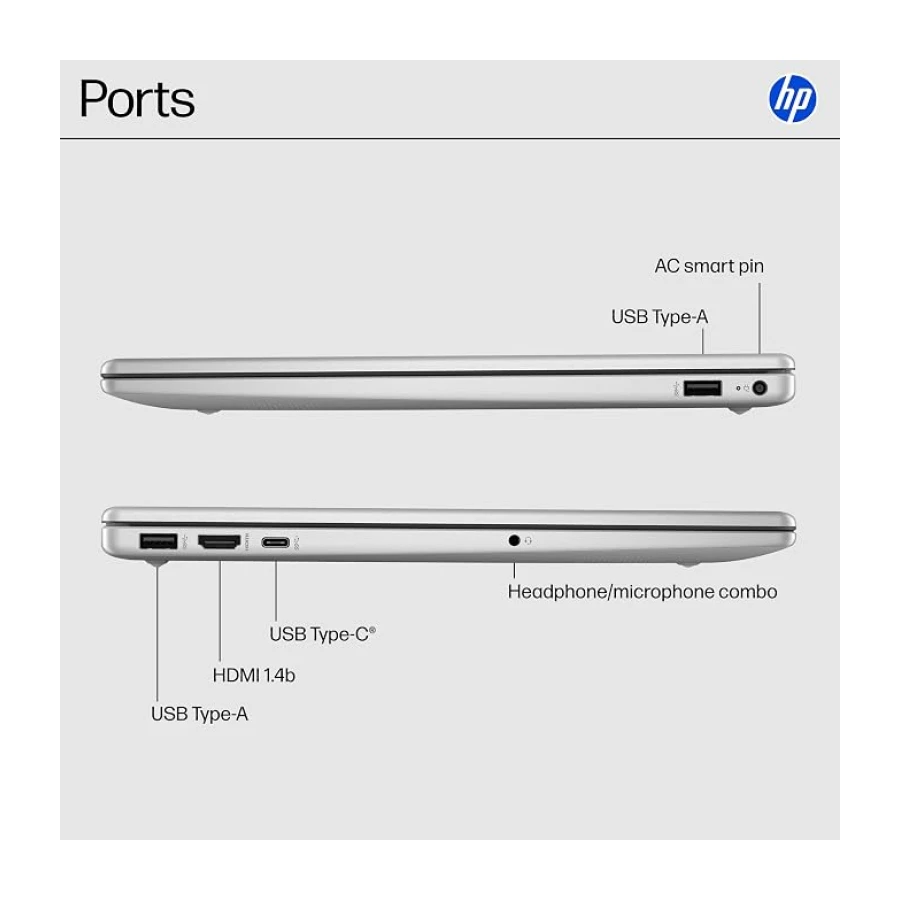HP Portátil con visualización táctil FHD de 15.6 Pulgadas, Intel 10-Core i7-1355U (hasta 5.0 GHz), 32 GB de RAM, 1 TB SSD