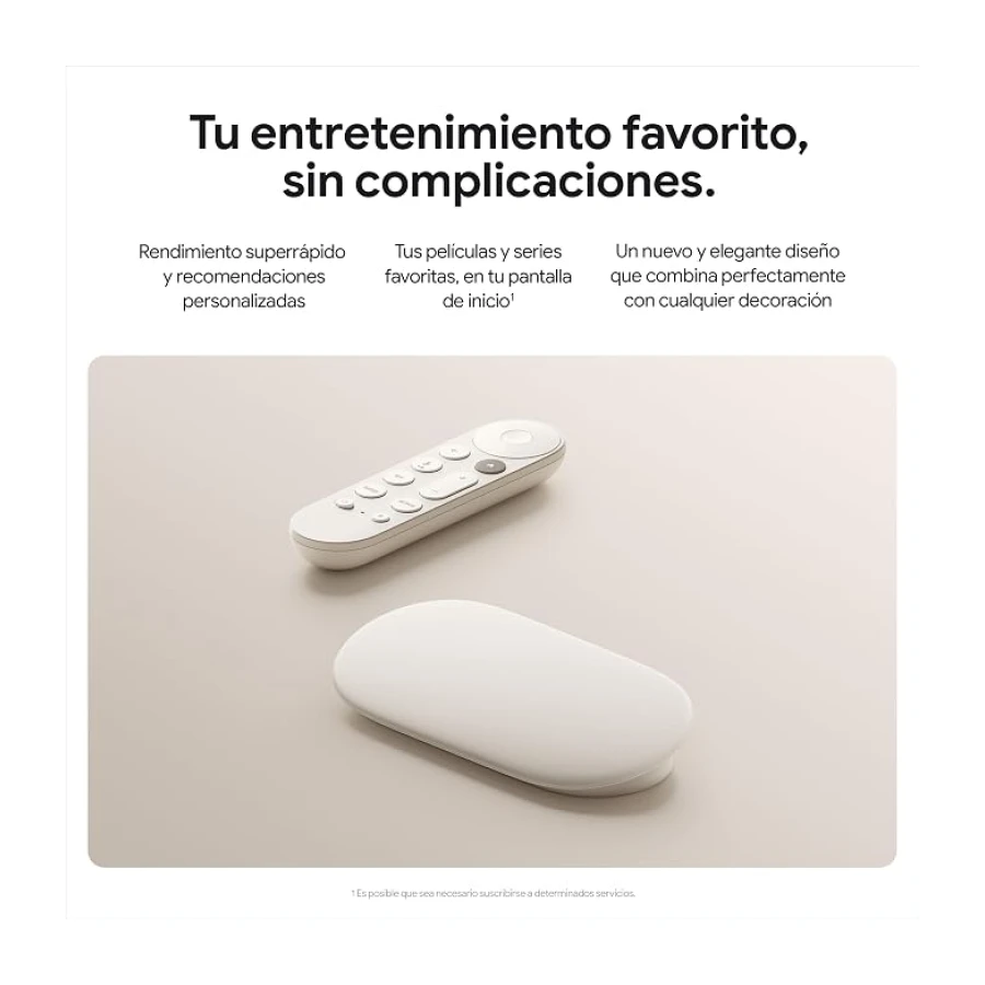 Google TV Streamer 4K - Streaming rápido de Entretenimiento en 4K con HDR - Porcelana