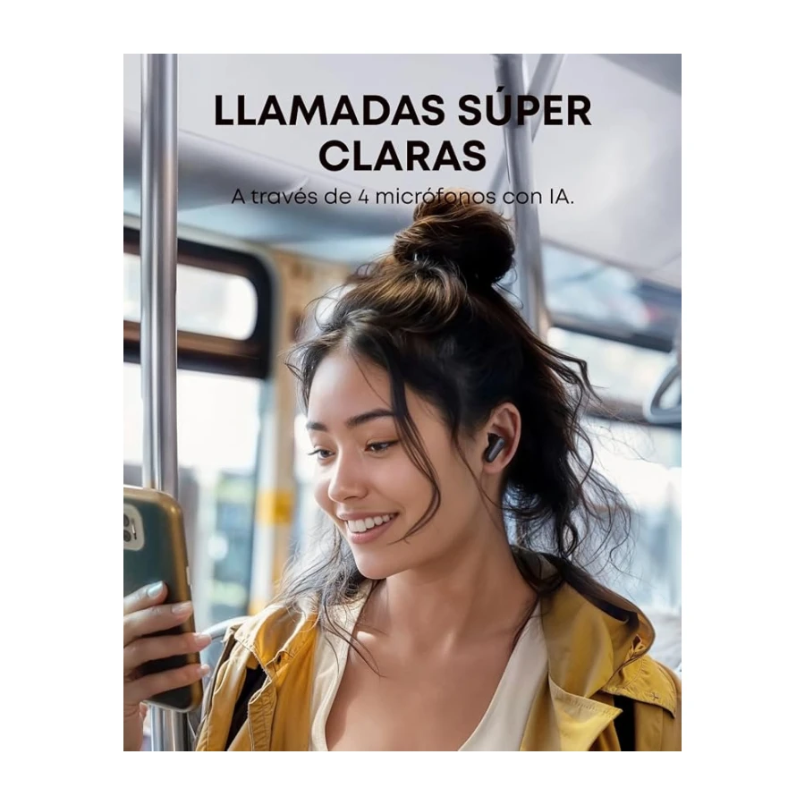 Soundcore P30i Auriculares Bluetooth con cancelación de Ruido, 45h | Graves potentes, Estuche 2 en 1 y Soporte para el Móvil, IP54