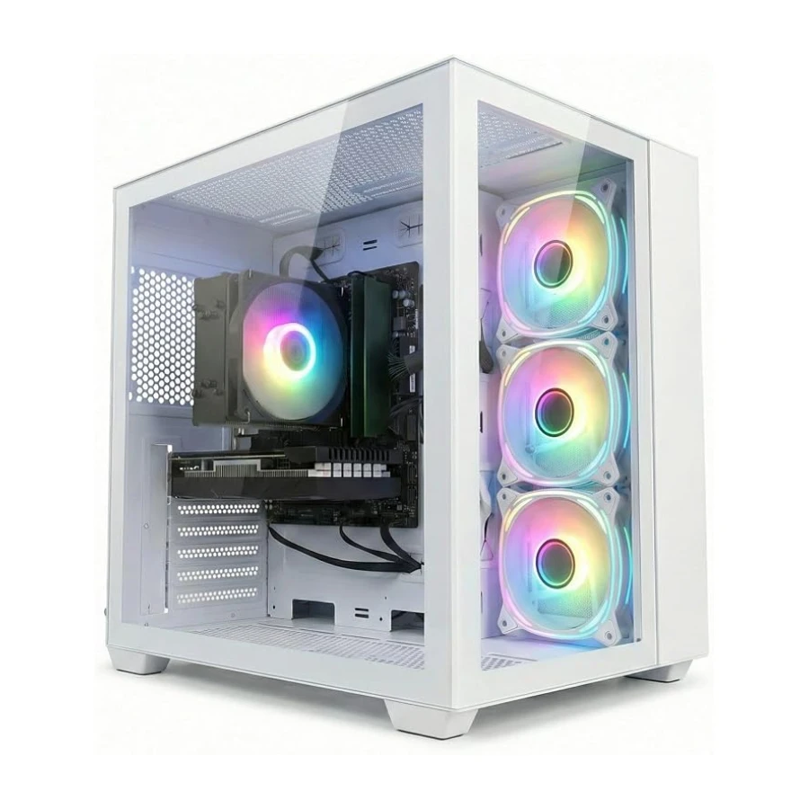 STGsivir PC Gaming, Core i7, RTX 3060 12G, 16G RAM, 512G SSD | Ordenador Gaming para Streaming, Edición de Video, Tareas, hasta 3.9 GHz, WiFi 6, BT 5.0, 4K,HDMI,DP, Win11 Pro, ARGB,Blanco