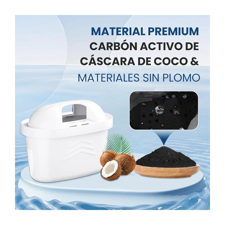 GOLDEN ICEPURE Filtro de agua de Compatible Con Brita Maxtra+, Maxtra Plus, Mavea, Anna Duomax, 6 piezas