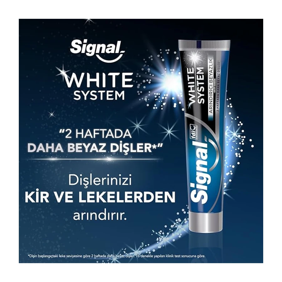 Signal White System Diş Macunu Arındırıcı Beyazlık Aktif Karbon 75 ml