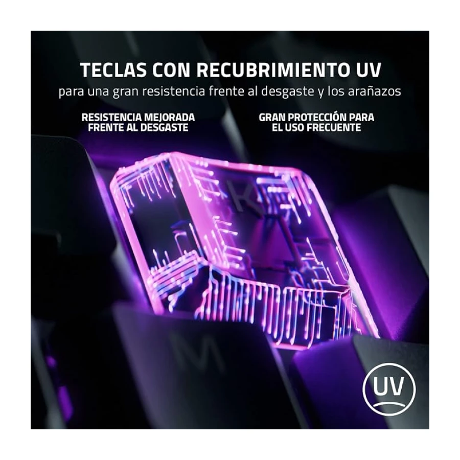 Razer Ornata V3 - Teclado para Juegos de Perfil Bajo (Interruptor Híbrido de Membrana Mecha, Teclas Recubiertas de UV, Reposamuñecas Magnético Suave al Tacto, RGB Chroma) QWERTY Teclado ES | Negro